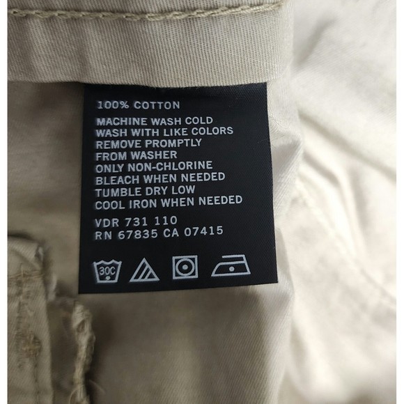 NWT Nautica Mens Cargo Pants Beige Beach-Sand Adjustable Waist & Hem Size 40x30 - Picture 14 of 16